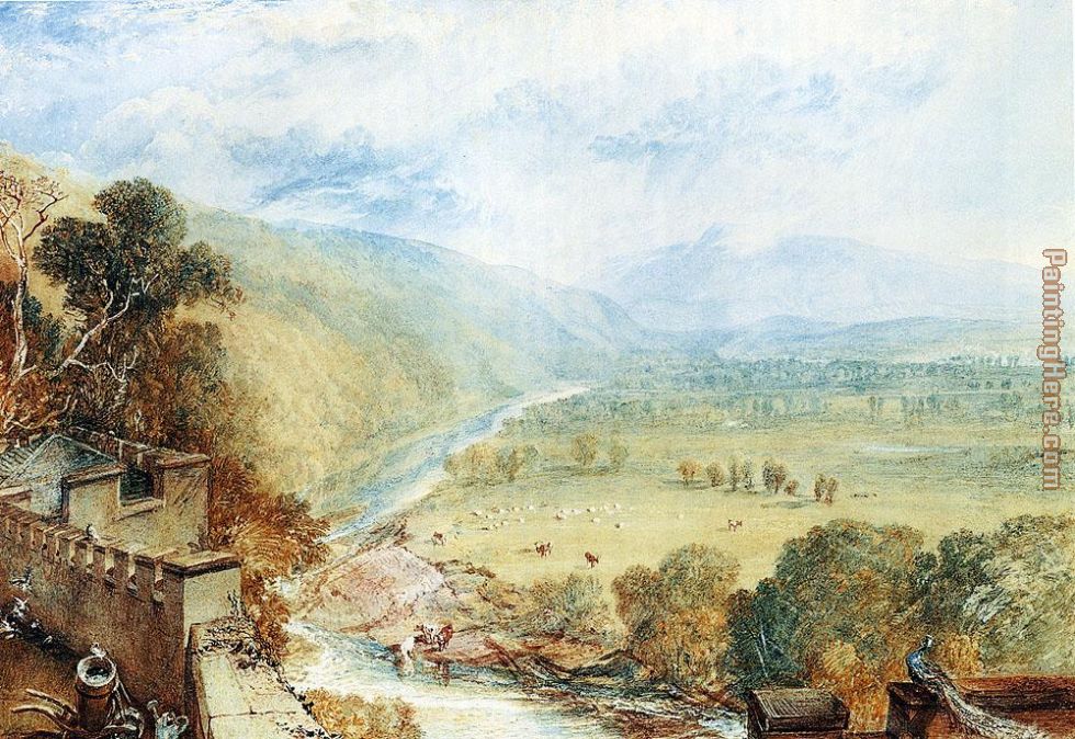 Ingleborough From The Terrace Of Hornby Castle painting - Joseph Mallord William Turner Ingleborough From The Terrace Of Hornby Castle art painting